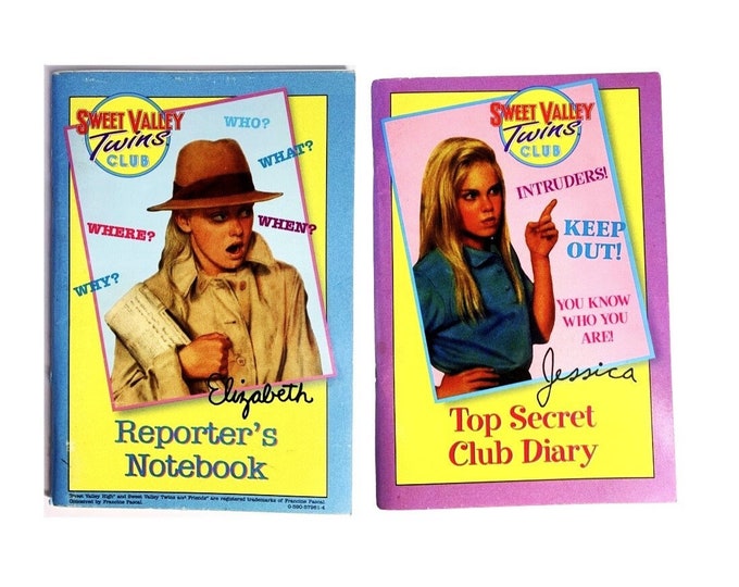 Sweet Valley Twins Reporter/Club Diary - Fan Club RARE Two in One Book