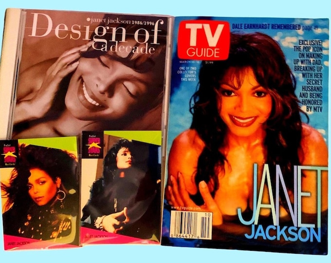 Janet Jackson Collector Set - TV Guide, CD, Trading Cards