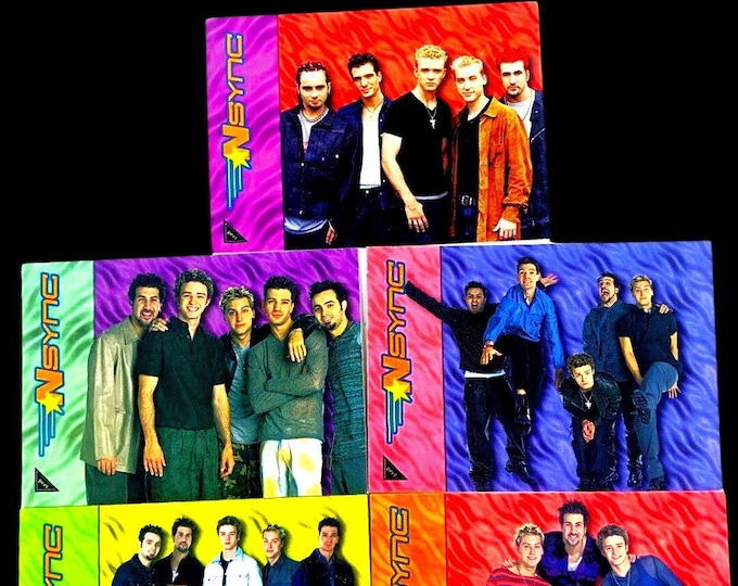 NSYNC 5 Trading Sticker Card Set (year 2000)