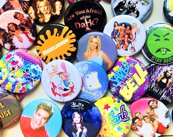 Mystery Scoop of 90's themed Buttons, Party Favors