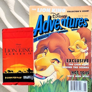 Lion King Disney Magazine & Kaarten, jaren '90 nostalgie, Vintage, Verjaardagscadeaus, Trading Card Pack, Lion King