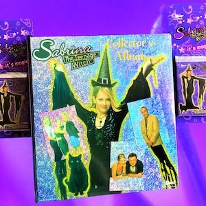Sabrina Binder with TWO sealed Packs, Sabrina the Teenage Witch, 90&#39;s Gifts