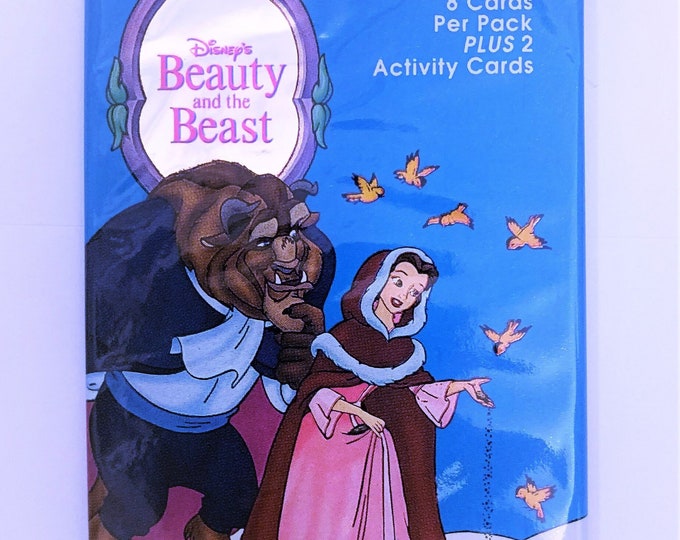 Beauty and the Beast Trading Card Pack (1 Pack of 8 Cards) - 1992