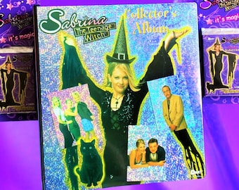 Sabrina Binder with TWO sealed Packs, Sabrina the Teenage Witch, 90's Gifts