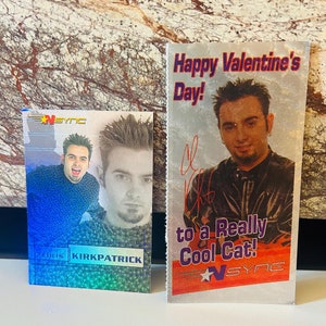 NSYNC Dia dos Namorados Telegrama Nostalgia dos anos 2000 *NSYNC, Chris Kirkpatrick Valentine e Trading Card