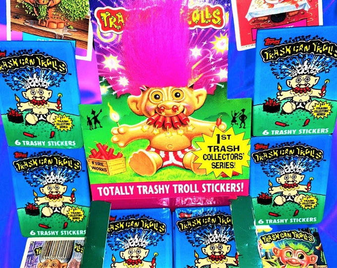 Trash Can Trolls Trading/Sticker Card Pack (1992), 90's Toys, 90's Stickers, Trolls