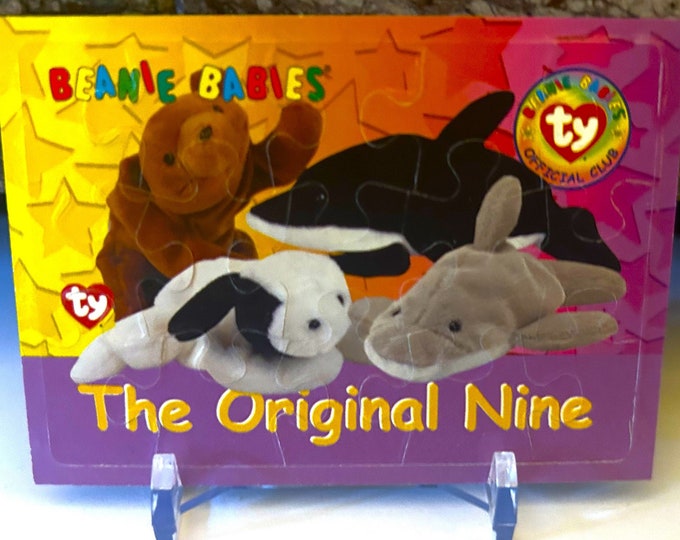 Beanie Babies Original Nine Puzzle Card, 1998 Beanie Baby Trading Card