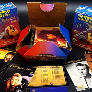 Coleção de cartas colecionáveis Country's Classics Box Série 1 (conjunto base de 100 cartas) 1992