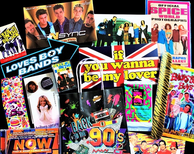 90's Mystery MUSIC Box! NSYNC, Britney Spears, BSB, Nostalgic gift, Birthday boxes, 90's fan, Boy Bands