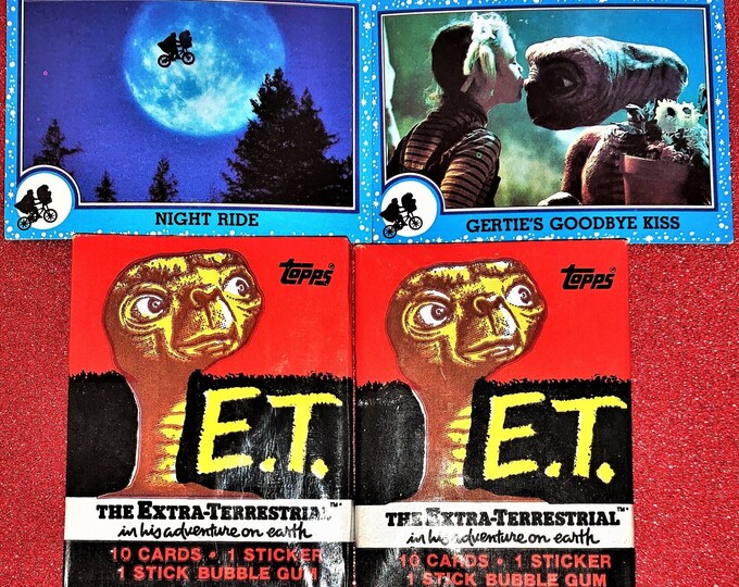 E.T. (1982) Sealed Trading Card Pack, 80s Party favors, Gift ideas, 80s movies