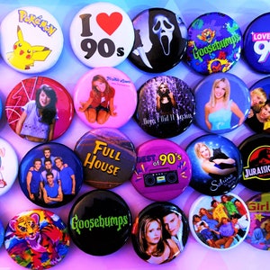 90s style Pinback buttons Choose Your Faves 90s pins, 90s party, Pinback Buttons image 6