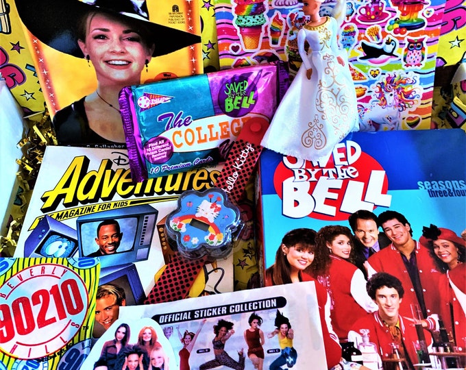 90's Trends Mystery Box! Nostalgic gift, Birthday boxes, Mystery box, 90's fan, Vintage toys, Retro 90s gift