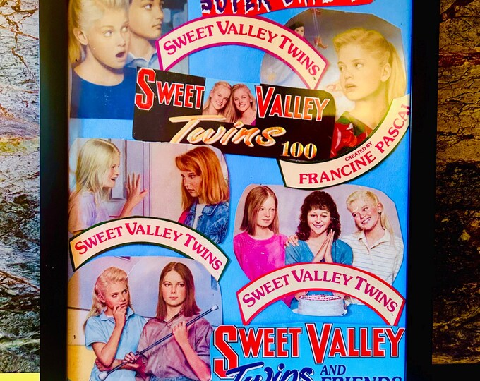 Sweet Valley Twins Hand Crafted Collage (9.5x11.5) INCLUDES FRAME