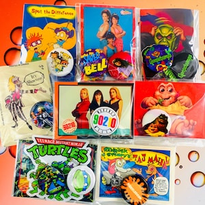 90s themes Pinback buttons (Choose Your Faves) 90s pins, 90s party, Pinback Buttons