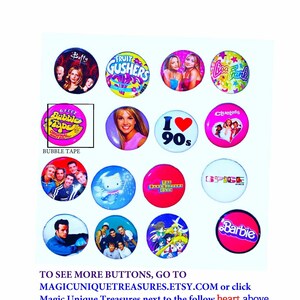 90s style Pinback buttons Choose Your Faves 90s pins, 90s party, Pinback Buttons image 2