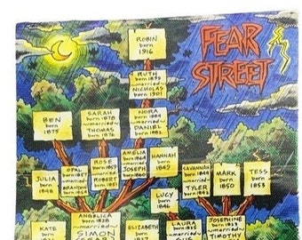 Fear Street Map Authentic 1996 Family Tree (Pullout poster 7x14 inches)