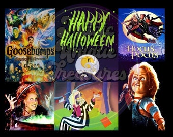 Halloween Collage 90s Party | PRINTABLE Sheet Instant Download | PRINTABLE | Party Decorations |