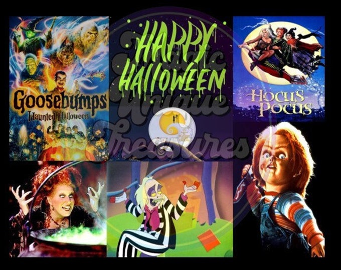 Halloween Collage 90s Party | PRINTABLE Sheet Instant Download | PRINTABLE | Party Decorations |