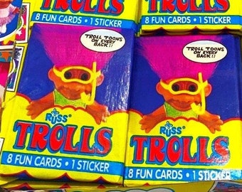 Russ Trolls Trading Card/Sticker Pack (1992)