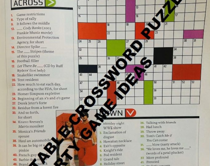 2000s Crossword Puzzle | PRINTABLE Sheet Instant Download | PUZZLE ONLY (no answers) May 2003 | Puzzle 1B