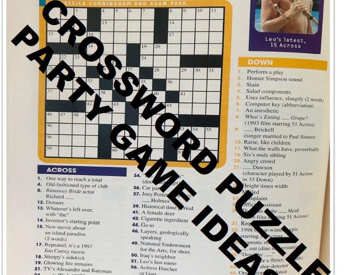 2000s Crossword Puzzle | PRINTABLE Sheet Instant Download | March 2000 | Puzzle 1D