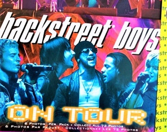 Backstreet Boys On Tour - One Sealed pack of 6 Photo Cards (2000)