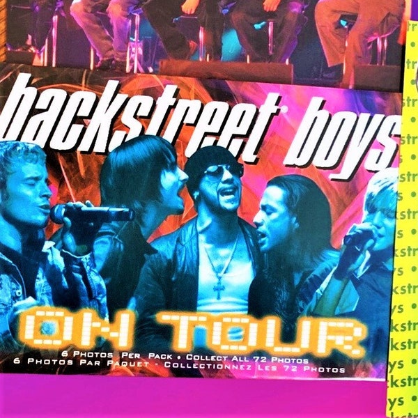 Backstreet Boys On Tour - One Sealed pack of 6 Photo Cards (2000)