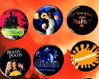 Boutons de style des années 90, choisissez un bouton Pinback, idées cadeaux des années 90, y2k, épingles des années 90, Scream