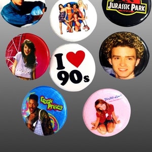 90s style Pinback buttons Choose Your Faves 90s pins, 90s party, Pinback Buttons image 5