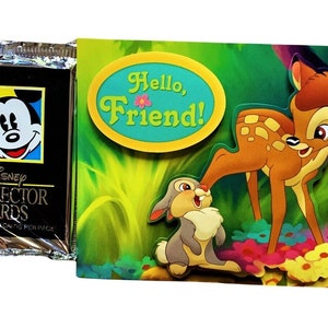 Biglietto di compleanno Bambi con pacchetto di carte collezionabili Disney (1992)