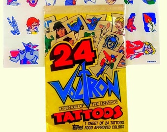 Voltron Tattoos Topps Tattoos 1 sheet (1984)