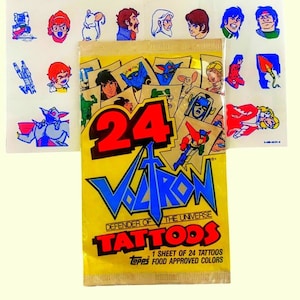 Voltron Tattoos Topps Tattoos 1 sheet (1984)