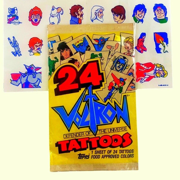 Voltron Tattoos Topps Tattoos 1 sheet (1984)