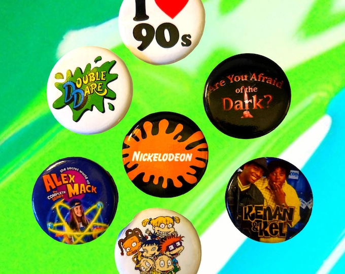 90s Buttons - Choose Your Favorite 1.25 inch Pin