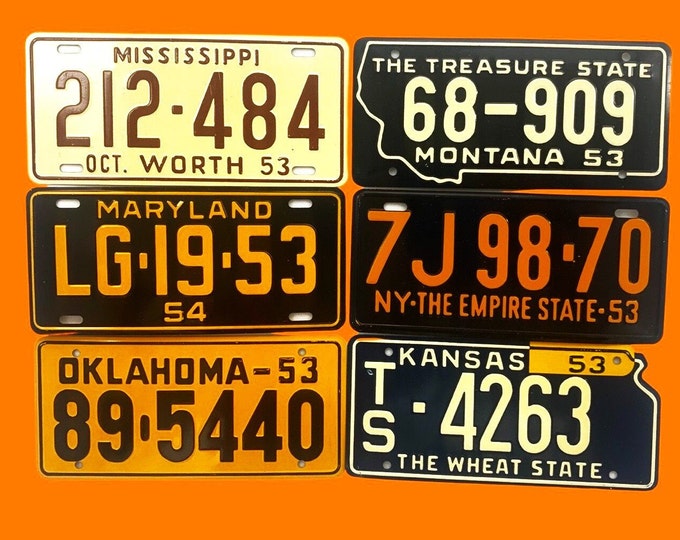 Mini State License Plates, Vintage