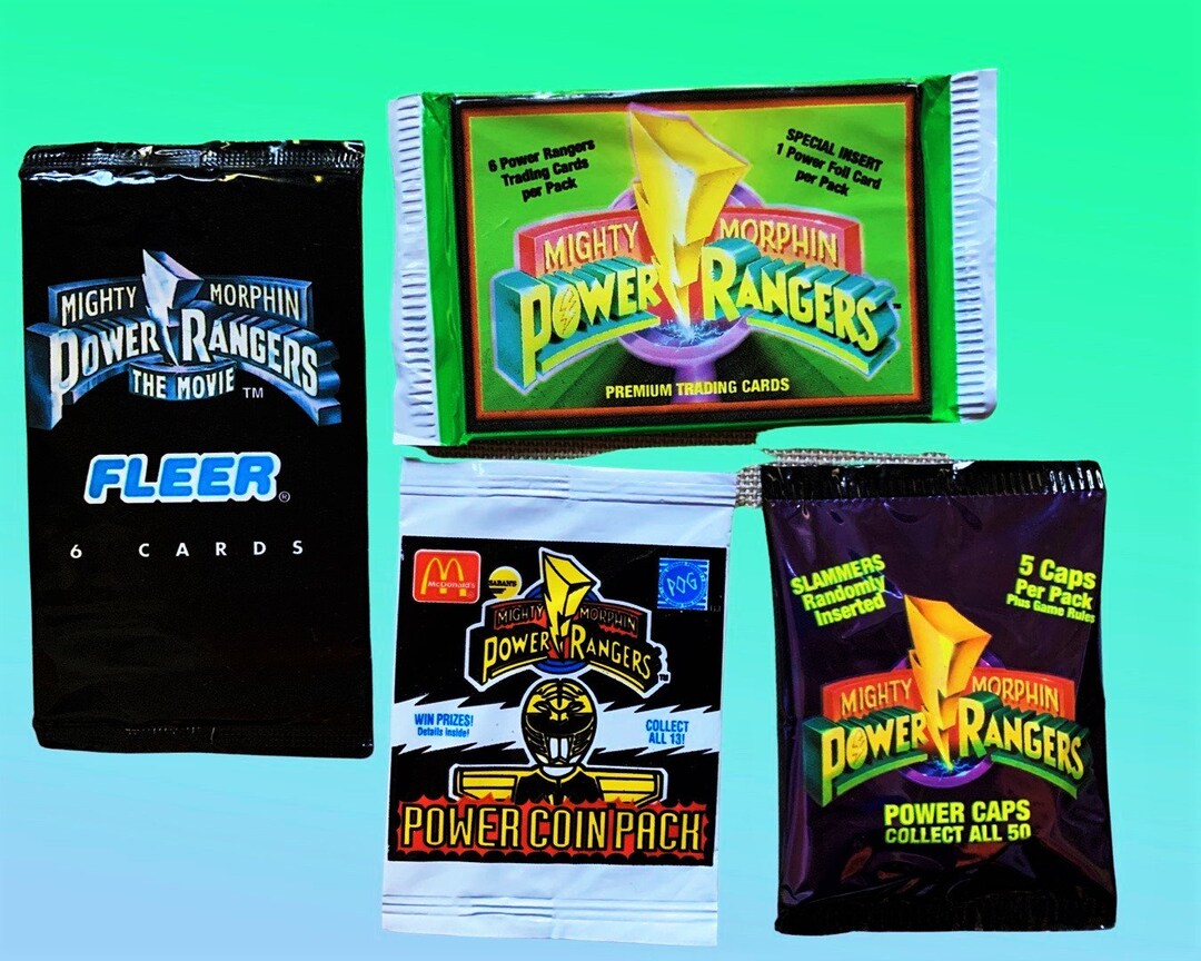 Power Rangers (4 Packs Pictured) Trading/cards/coin Pack/slammers - Etsy