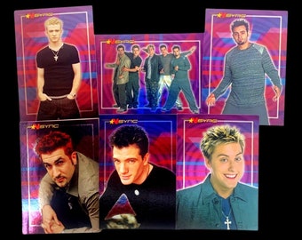 NSYNC 6 Trading Card Purple Set, Stocking Stuffers, NSYNC, Justin Timberlake