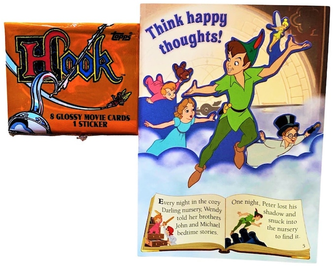 Birthday Card Peter Pan with Hook Trading Card Pack (1991)