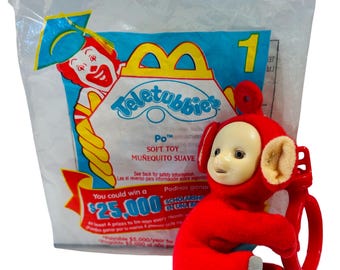 Pluszowa zabawka Teletubisie Po Clip-On — zestaw Happy Meal w McDonald's (1998)