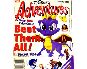 Halloween 1999 Disney Adventures Magazine, Pikachu, Donkey Kong, Mario