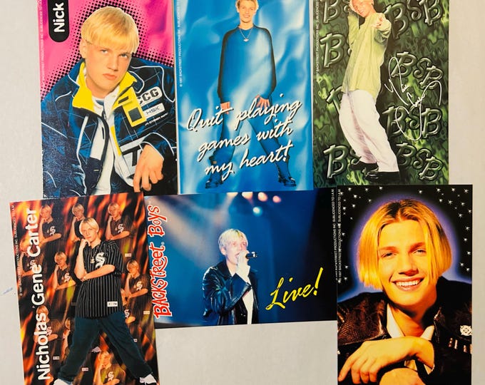 Nick Carter Backstreet Boys Six 4x6 BSB Photos 1998 Lot of 6