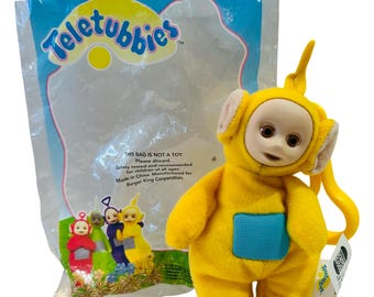 Teletubisie Laa-Laa – pluszowa zabawka do przypięcia – Burger King Kids Meal (1998)