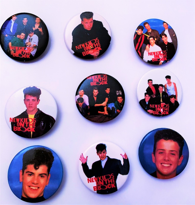 New Kids on the Block 1.5 Inch Pin-back Buttons, NKOTB Fan Gift, NKOTB Buttons, New Old Stock Vintage Pins Choose One 