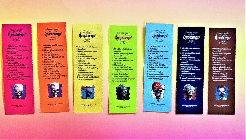 Authentic 90's Original Goosebumps Bookmarks Choose One - Etsy