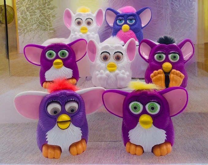 Vintage Plastic Furby Figure, Choose Your Own Furby Color and Hair