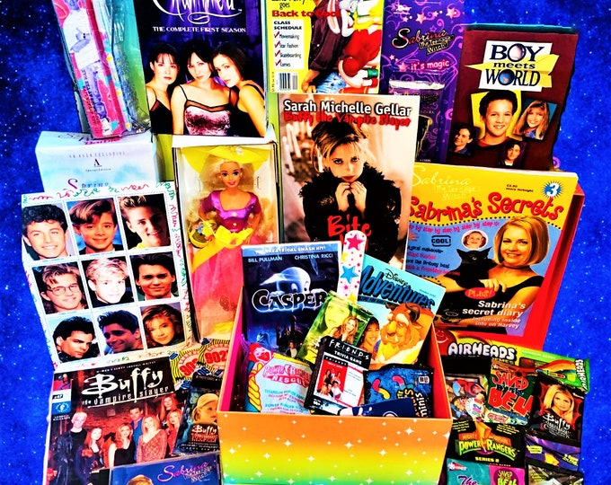 LARGE 90's Mystery Box! Nostalgic gift, Birthday boxes, Mystery box, 90's fan, Vintage toys, Retro 90s gift