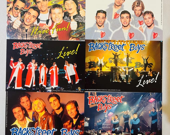 Backstreet Boys Six Group 4x6 BSB Photos 1998 Lot of 6
