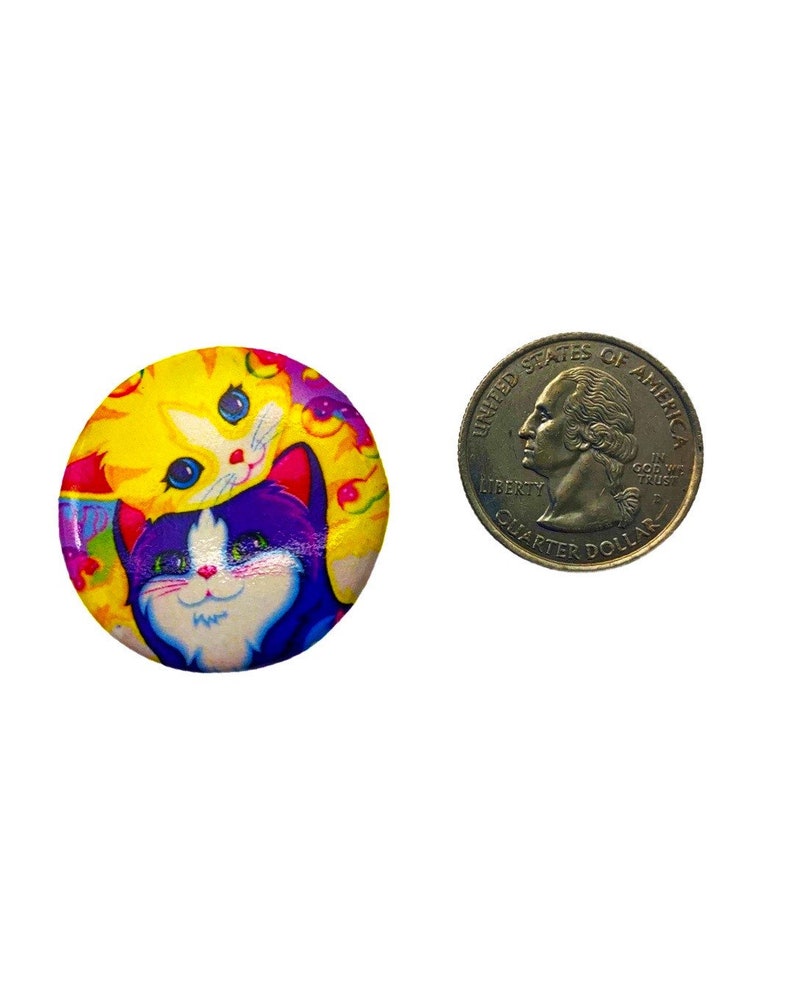 90s Style Buttons, 90s Party favors, Choose One Pinback button, 90s gift ideas, y2k, 90s pins, 90210 Lisa Frank - Cats