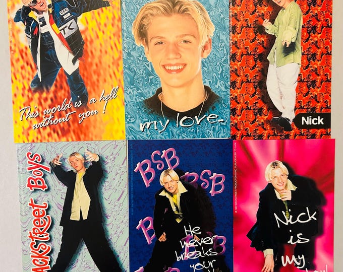 Nick Carter Backstreet Boys Six 4x6 BSB Photos 1998 Lot of 6