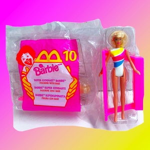 Super Gymnast Barbie 1999 Toy (Cake Topper, Birthday Gift)